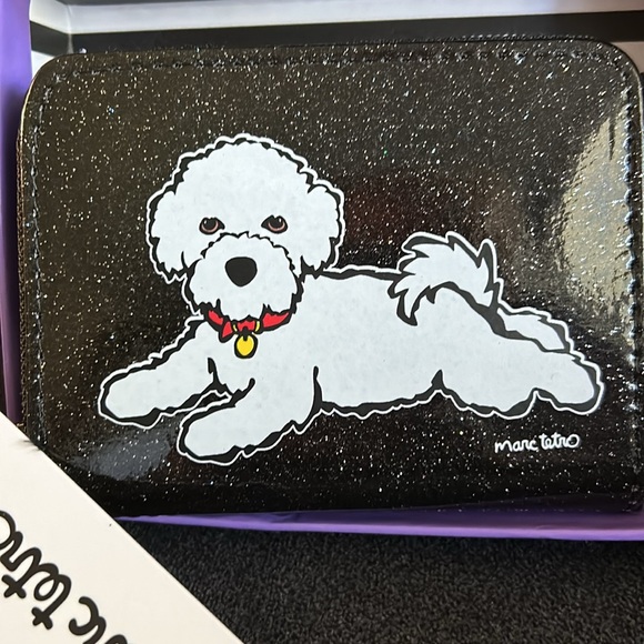 MARC TETRO BICHON FRISE WRISTLET CLUTCH BLACK - Picture 2 of 6